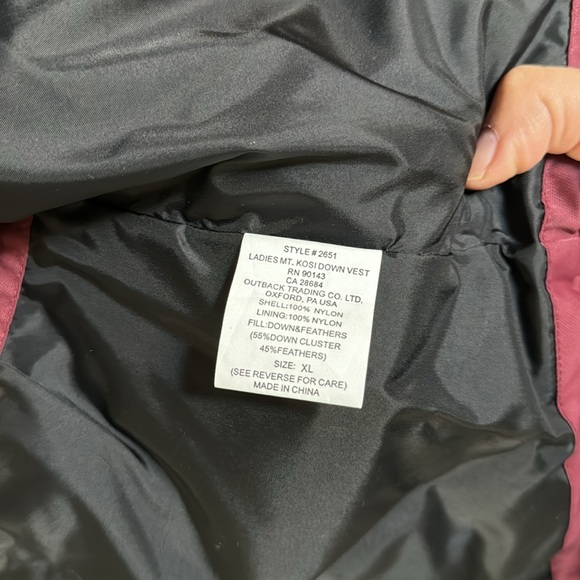 Outback Trading Down Vest, Size XL, Like new! - Picture 4 of 6